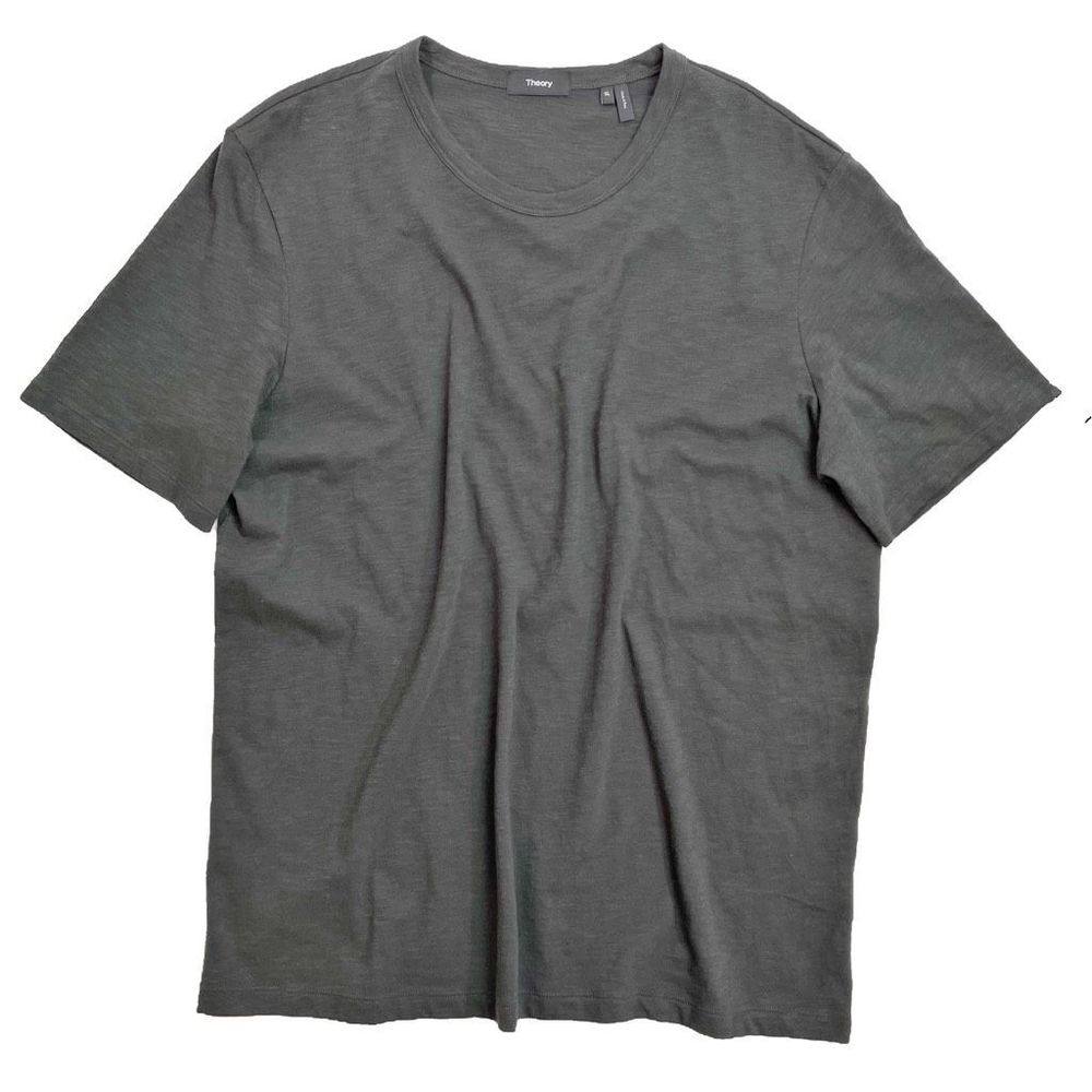 Theory Essential Tee Short Sleeve Crew Slub Slate Grey XL